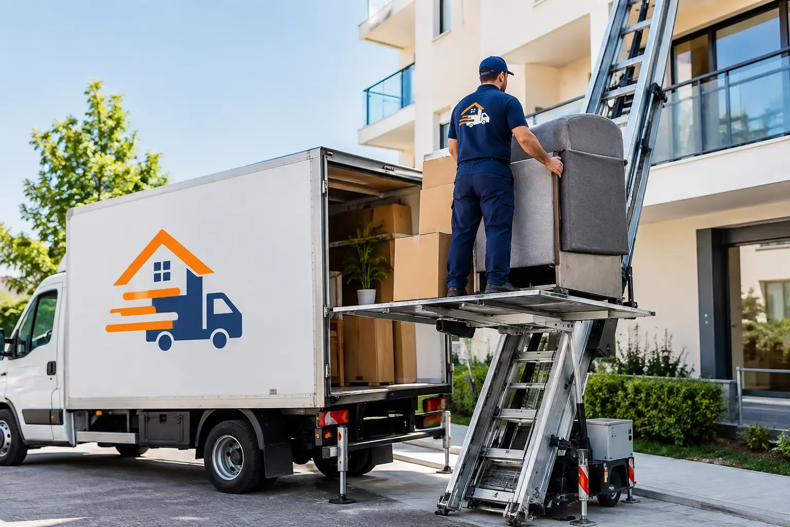 Plataforma elevadora para mudanzas sin riesgos